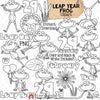Leap Year Clip Art - Leap Day Frog Clipart - February 29th - Commercial Use PNG Sublimation