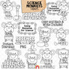 Monkey Clip Art - Monkeys Doing Science - Jungle Animals - School - Learning Science Experiments - Commercial Use PNG Sublimation