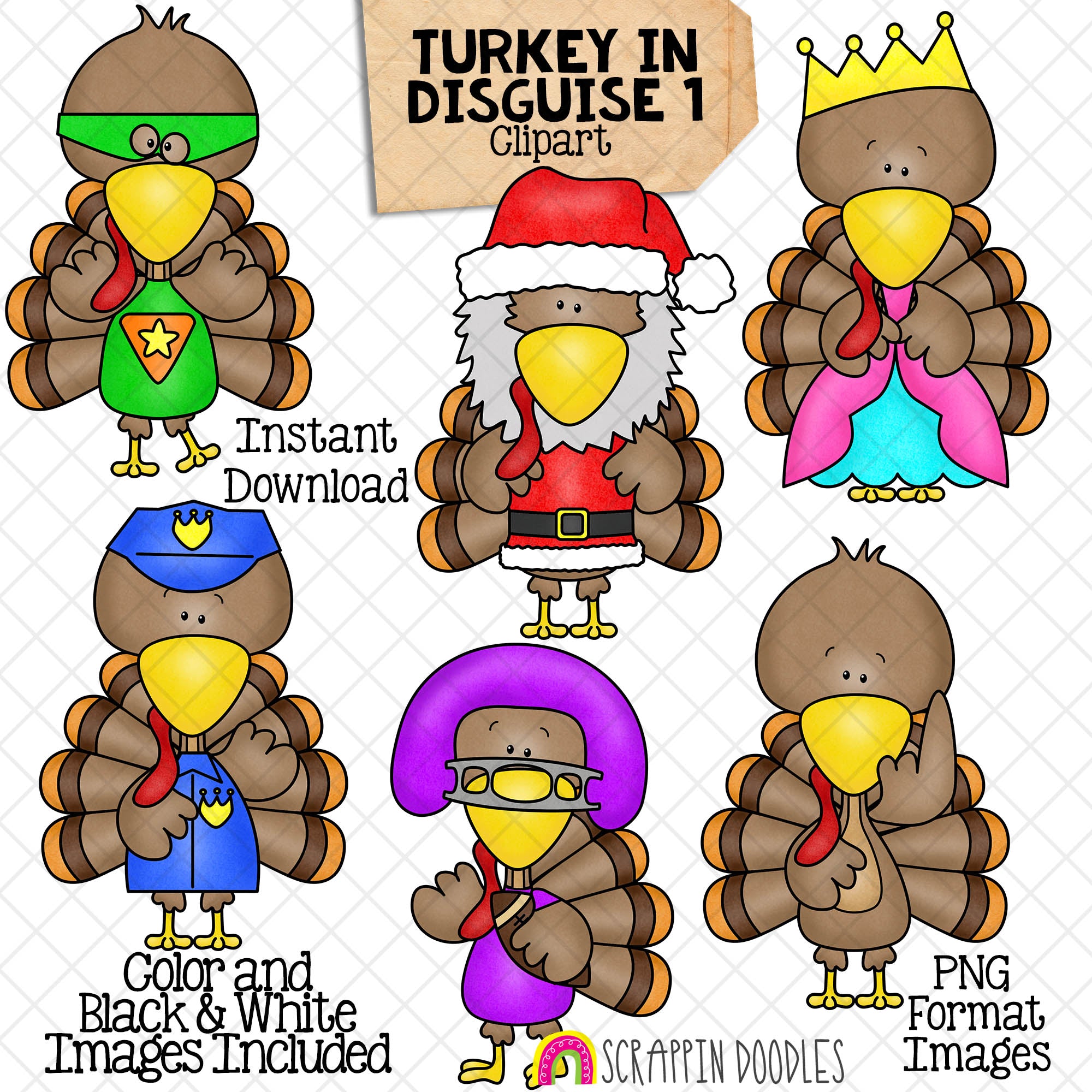 turkey in disguise clipart 1 - turkeys in disguises graphics
