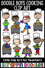 Doodle Boys Cooking Clip Art Chef Baking
