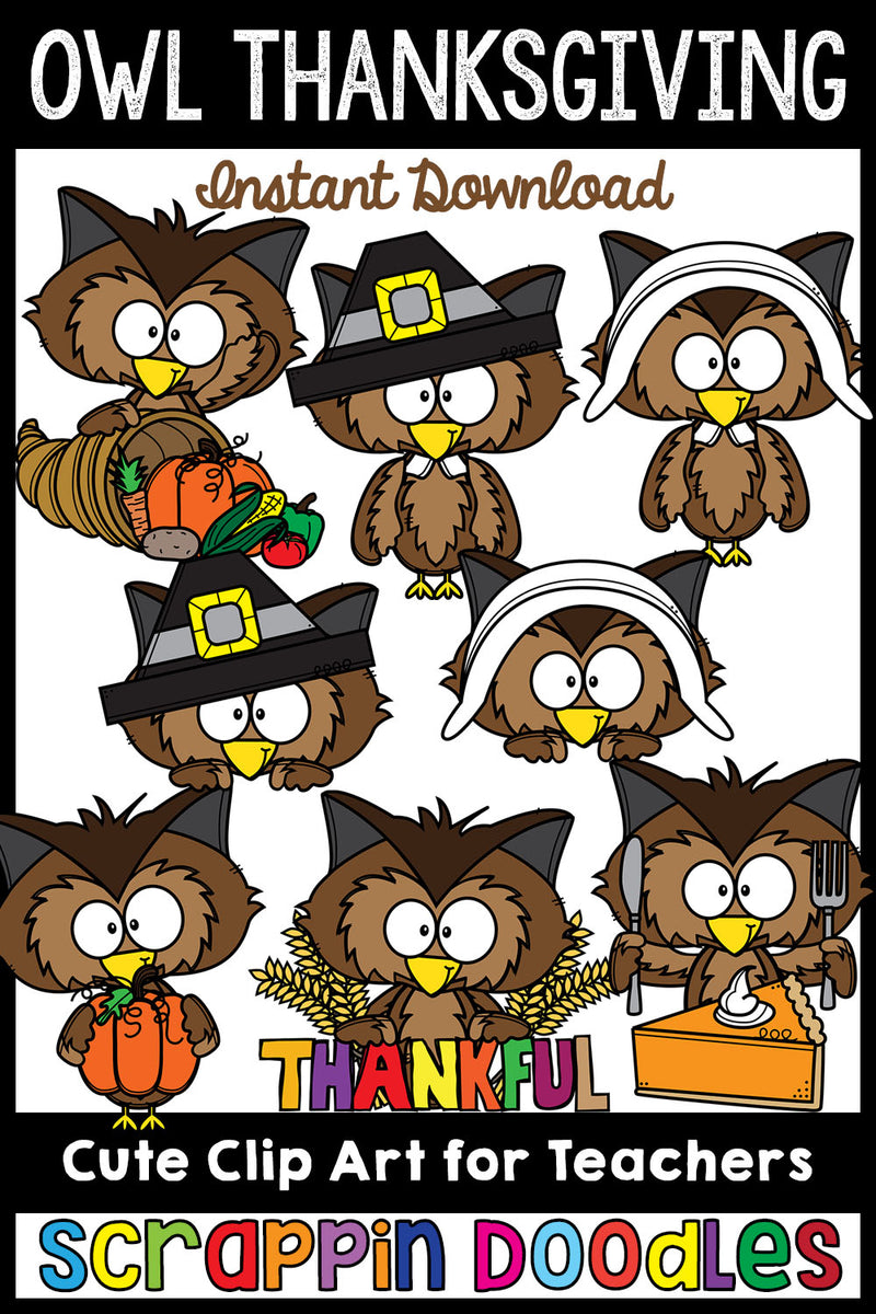 Owl Thanksgiving Clip Art