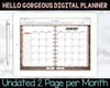 Hello Gorgeous Animal Print Digital Planner - Leopard Print - Undated Instant Download