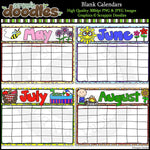 Blank Year Round Calendars - 4 Styles to Choose From