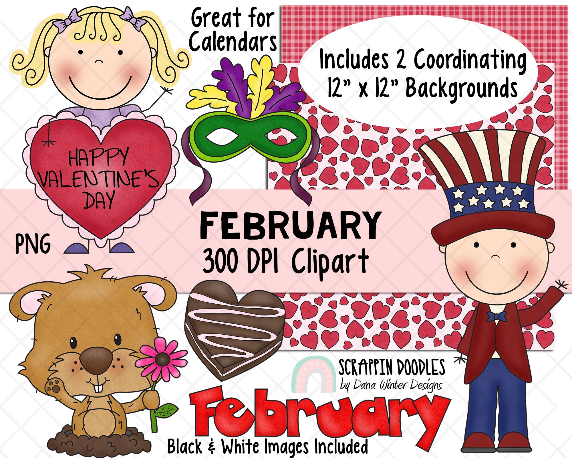 February Clip Art Black And White February clip art black and white