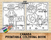 Canada Coloring Book - Canada Day Coloring Pages - Printable PDF Coloring Book