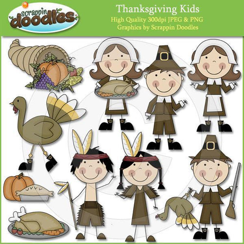 Thanksgiving Kids Clip Art