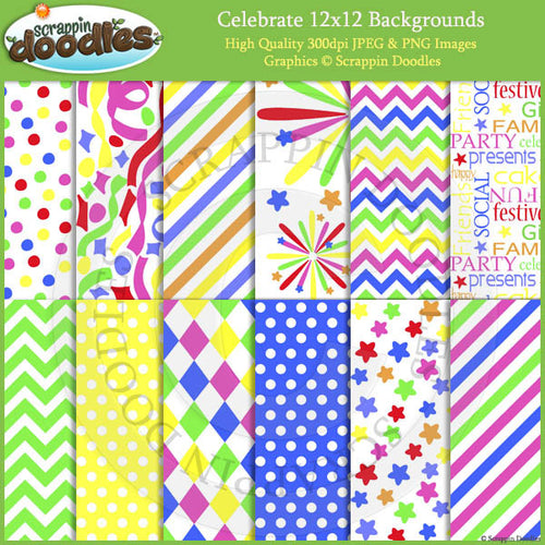 Celebrate 12x12 Backgrounds Download
