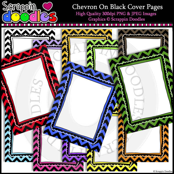 Chevron on Black 8-1/2"x11" Ready Pages / Cover Pages