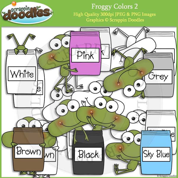 Froggy Colors 2 Clip Art & Line Art