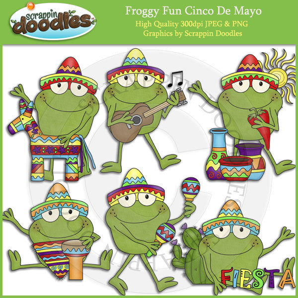 Froggy Fun Cinco De Mayo Clip Art