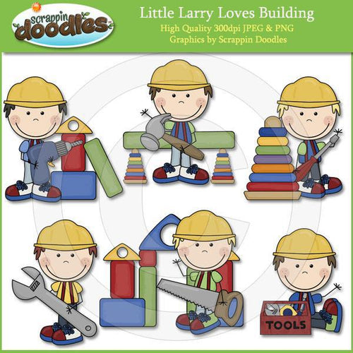 Little Larry Loves Building Clip Art Download