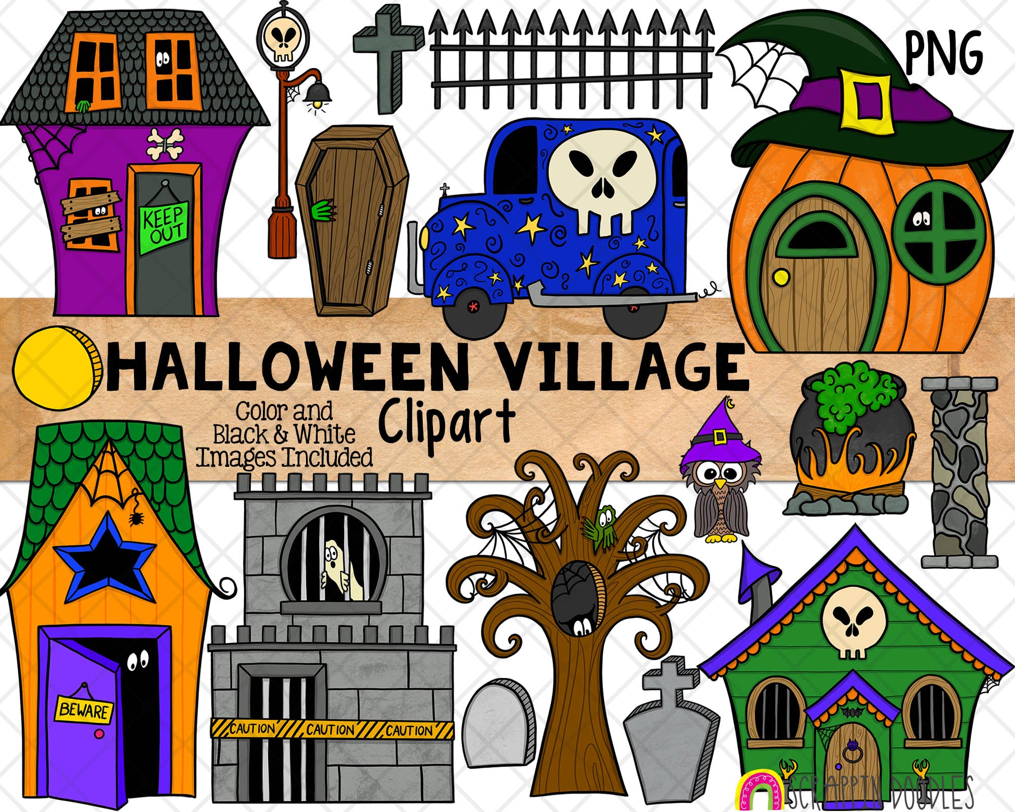 Halloween Village Printable Halloween Village Printable