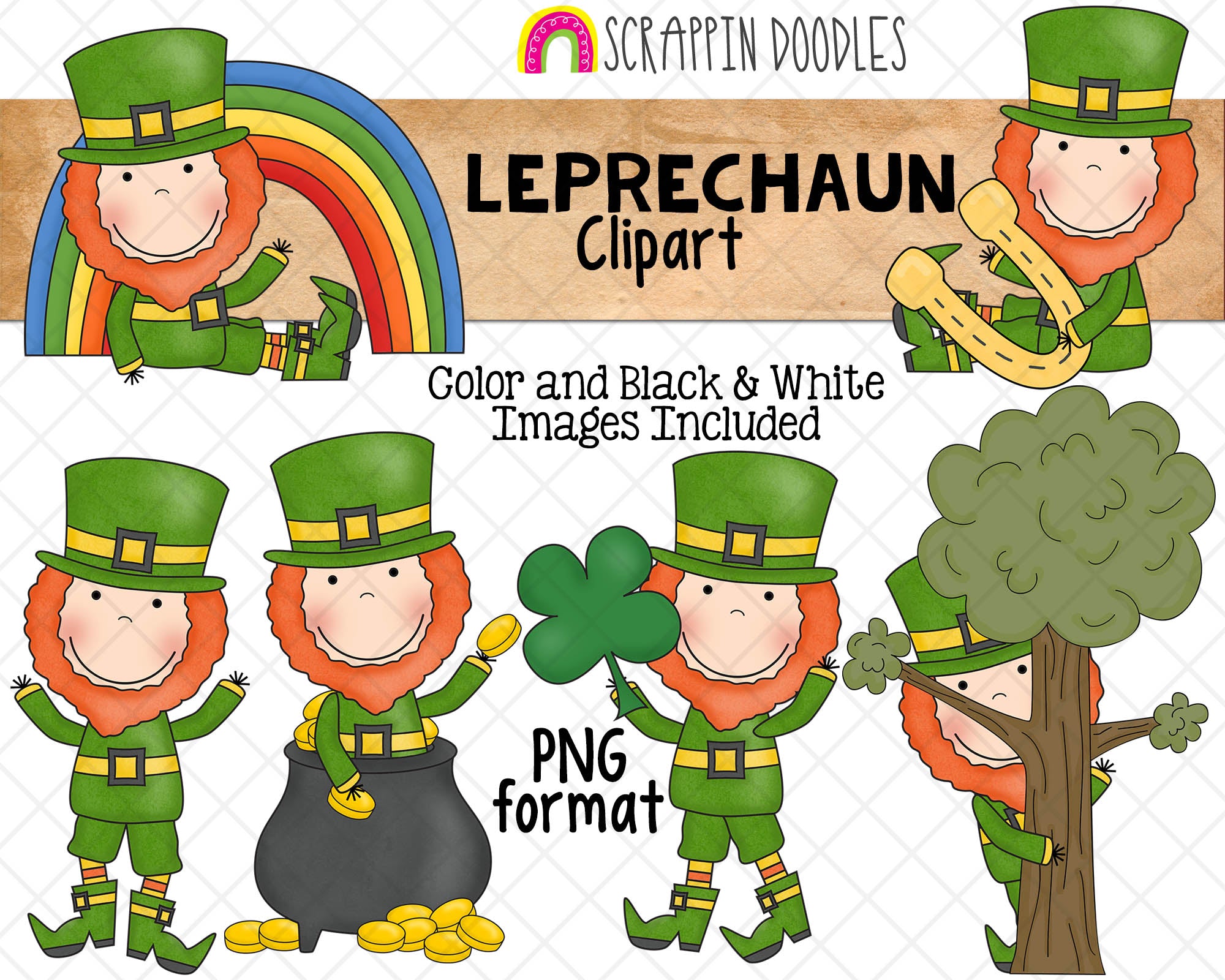 Leprechaun ClipArt - St. Patrick's Day Leprechauns - Irish Leprechauns –  Scrappin Doodles