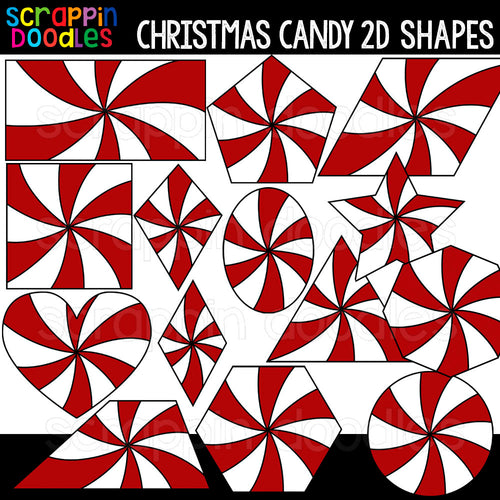 Christmas 2D Shapes Clipart BUNDLE