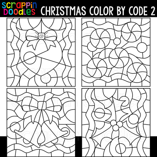 Christmas Color By Code Templates 2
