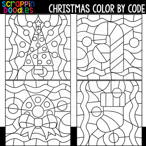 Christmas Color By Code Templates