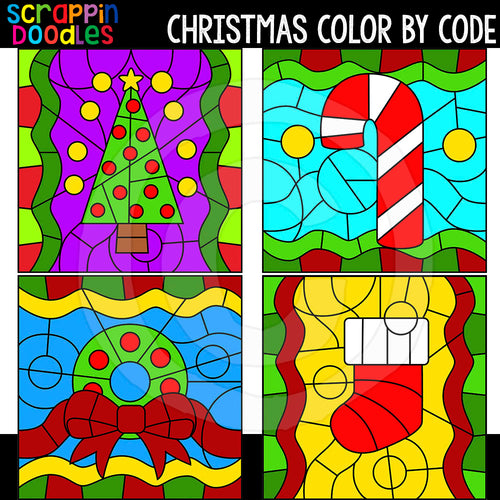 Christmas Color By Code Templates