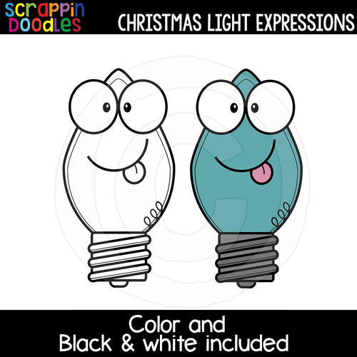 Christmas Light Facial Expressions Clip Art Emotions