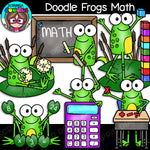Doodle Frogs Math Clip Art