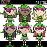 Elf Girls Clip Art