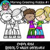 Morning Greeting Kids Clip Art