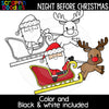 Night Before Christmas Clip Art Christmas Eve Graphics Illustrations