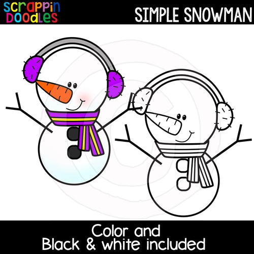 Simple Snowman Clip Art Snowmen