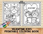 Valentine Kids Coloring Book - Valentine's Day Coloring Pages - Printable PDF