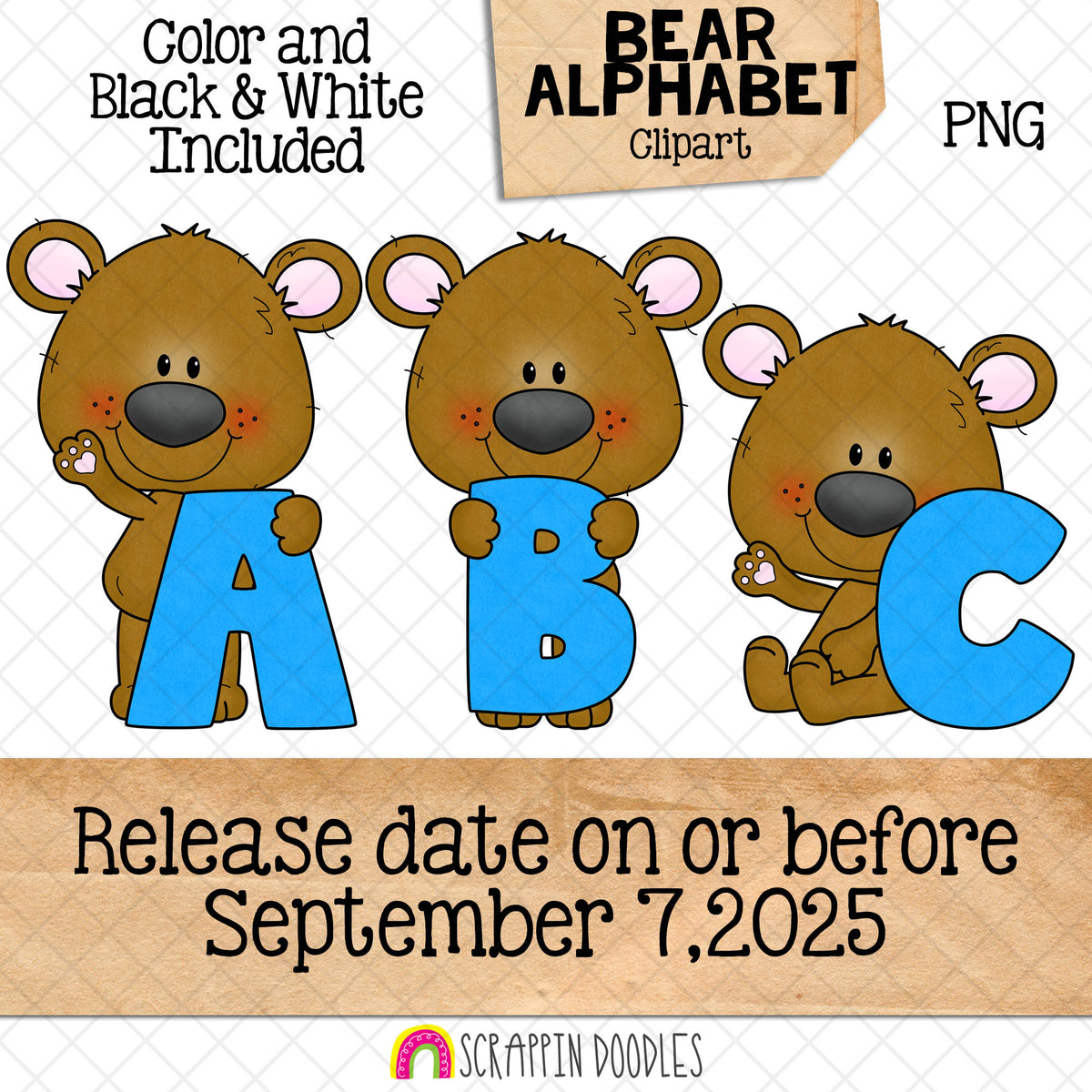 Seasonal Alphabet Bundle - Autumn Scarecrow - Winter Snowman - Spring Frog - Summer Bear
