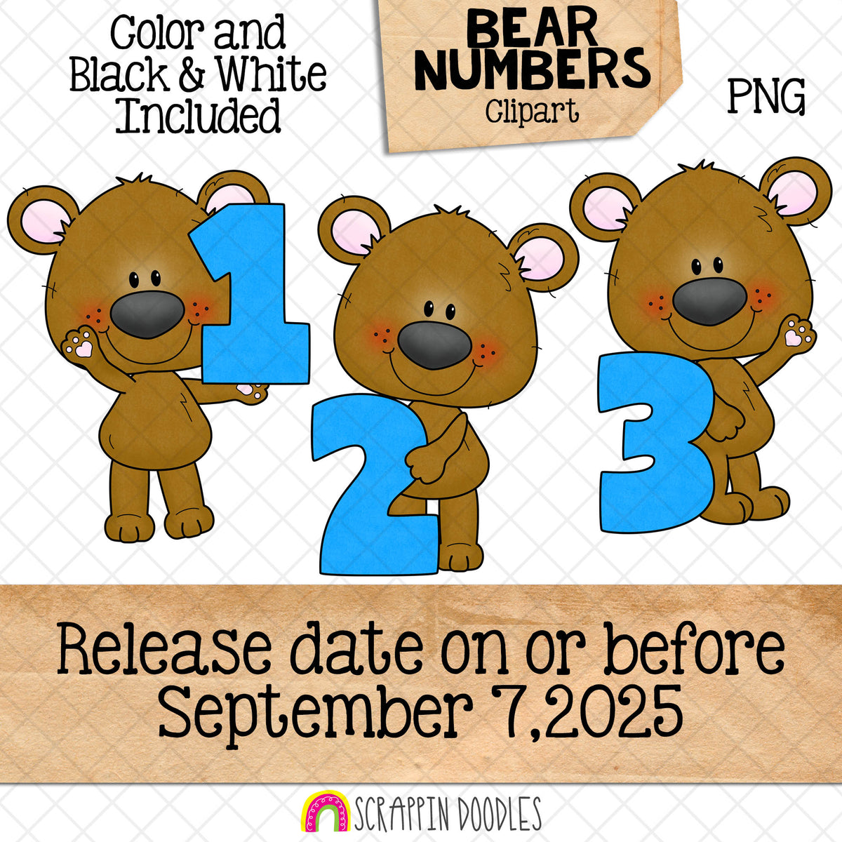 Seasonal Numbers Bundle - Autumn Scarecrow - Winter Snowman - Spring Frog - Summer Bear (Copy)