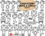 Multicultural Kids Clip Art Bundle