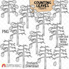 Counting Fall Leaves ClipArt - Autumn Leaf Counting - Seasonal Math Graphics