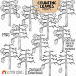 Counting Fall Leaves ClipArt - Autumn Leaf Counting - Seasonal Math Graphics