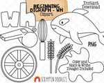 Beginning & Ending Digraph Clip Art Bundle