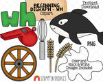 Beginning & Ending Digraph Clip Art Bundle