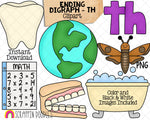 Beginning & Ending Digraph Clip Art Bundle