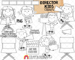 Director Kids Clip Art - Movie Directors Chair - Filming Movies - Commercial Use PNG