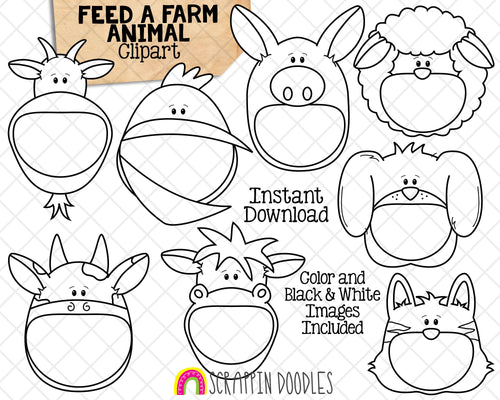 Feed A Farm Animal Clip Art - Commercial Use PNG - Commercial Use PNG