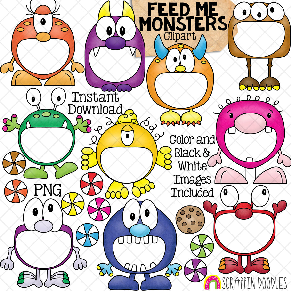 feed monsters Feed Me Monsters ClipArt - Feeding Open Mouth - Monster - Cookie - Candy
