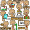 School ClipArt Bundle - Math - Reading - Science - Writing - Cute Christmas Cookie Clip Art