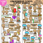 School ClipArt Bundle - Math - Reading - Science - Writing - Cute Christmas Cookie Clip Art