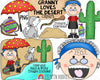 Granny Loves The Desert Clip Art - Old Lady Swallowed a Cactus Graphics - Read Along Commercial Use PNG