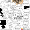 Groundhog Day Clip Art - Punxsutawney Phil Clipart - Ground Hog Shadow Graphics - Commercial Use PNG Sublimation