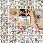 Koala ClipArt Bundle - Koala Bears Graphics - Commercial Use PNG