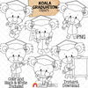 Koala ClipArt - Cute Graduation Koala Bears Graphics - Commercial Use PNG