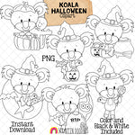 Koala ClipArt - Halloween Koala Bears Graphics - Commercial Use PNG