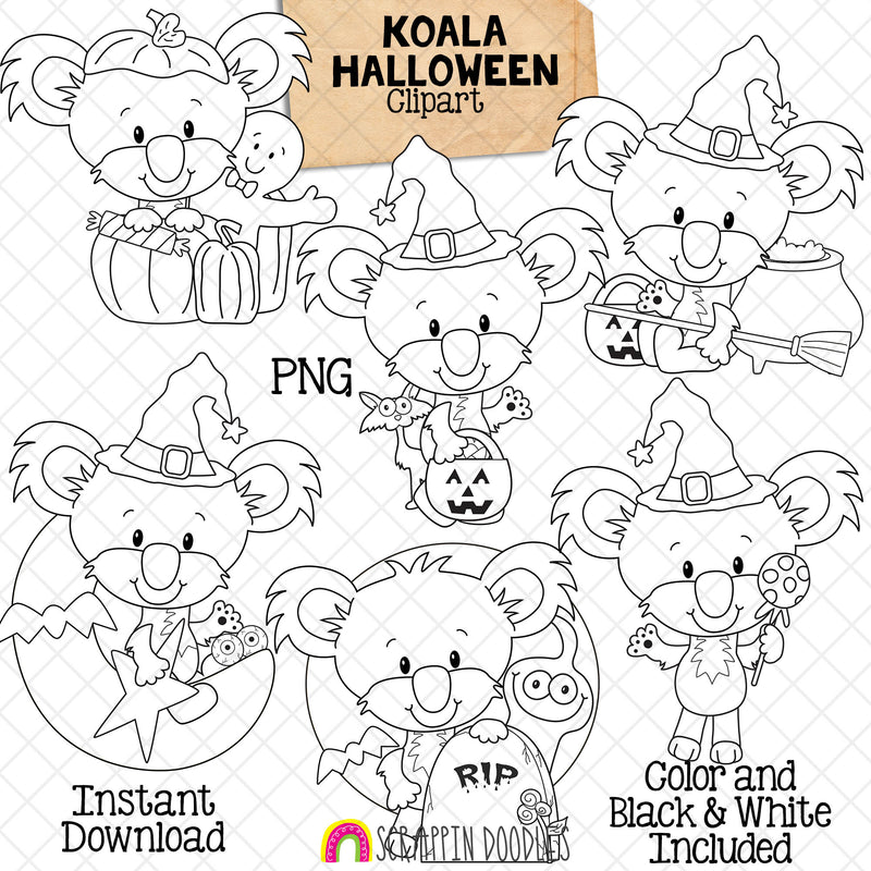 Koala ClipArt Bundle - Koala Bears Graphics - Commercial Use PNG