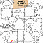 Koala ClipArt Bundle - Koala Bears Graphics - Commercial Use PNG