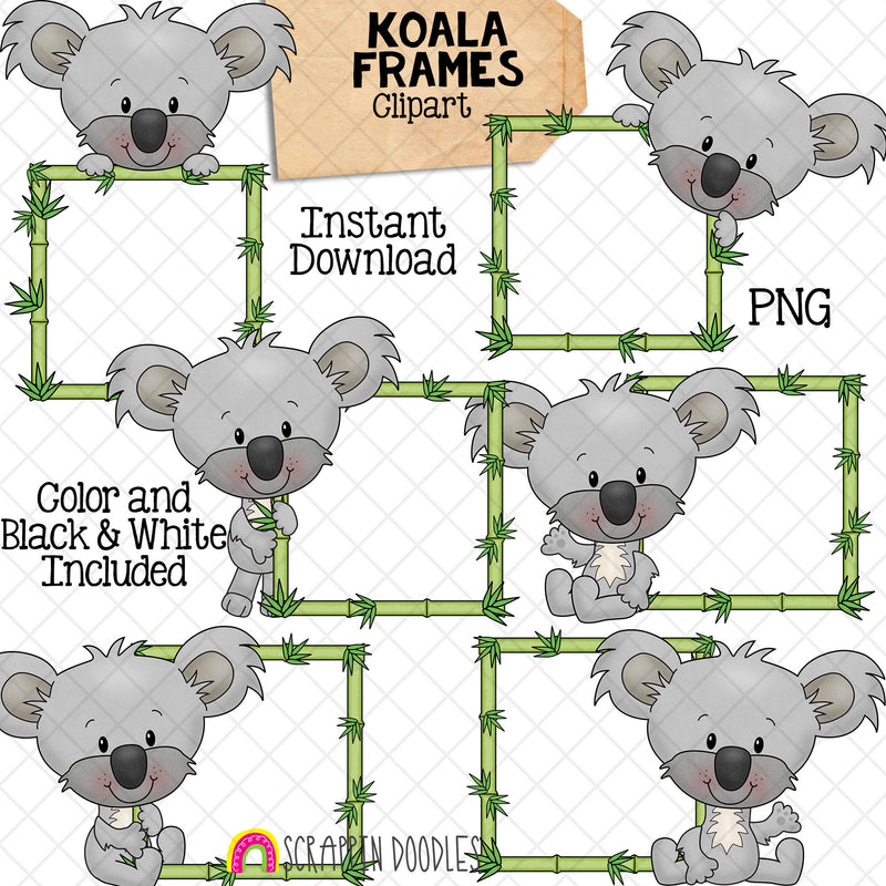 Koala ClipArt Bundle - Koala Bears Graphics - Commercial Use PNG