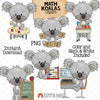 Koala ClipArt - School Math Koala Bears Graphics - Commercial Use PNG